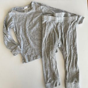 H&M Gray Ribbed Knit Set